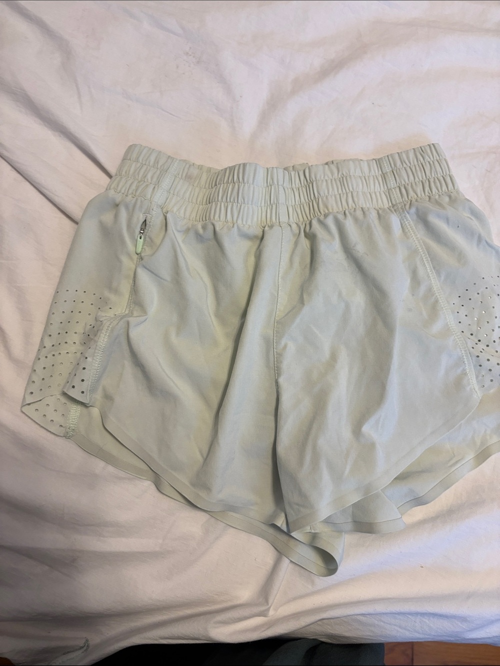 Athleta Light Mint Performance Running Shorts